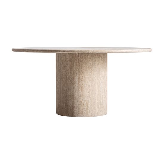 Обеденный стол из бежевого травертина 37496