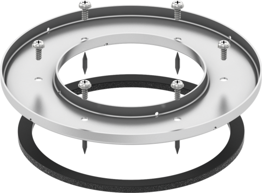 Монтажный комплект с прижимным фланцем TECEdrainpoint S, нержавеющая сталь