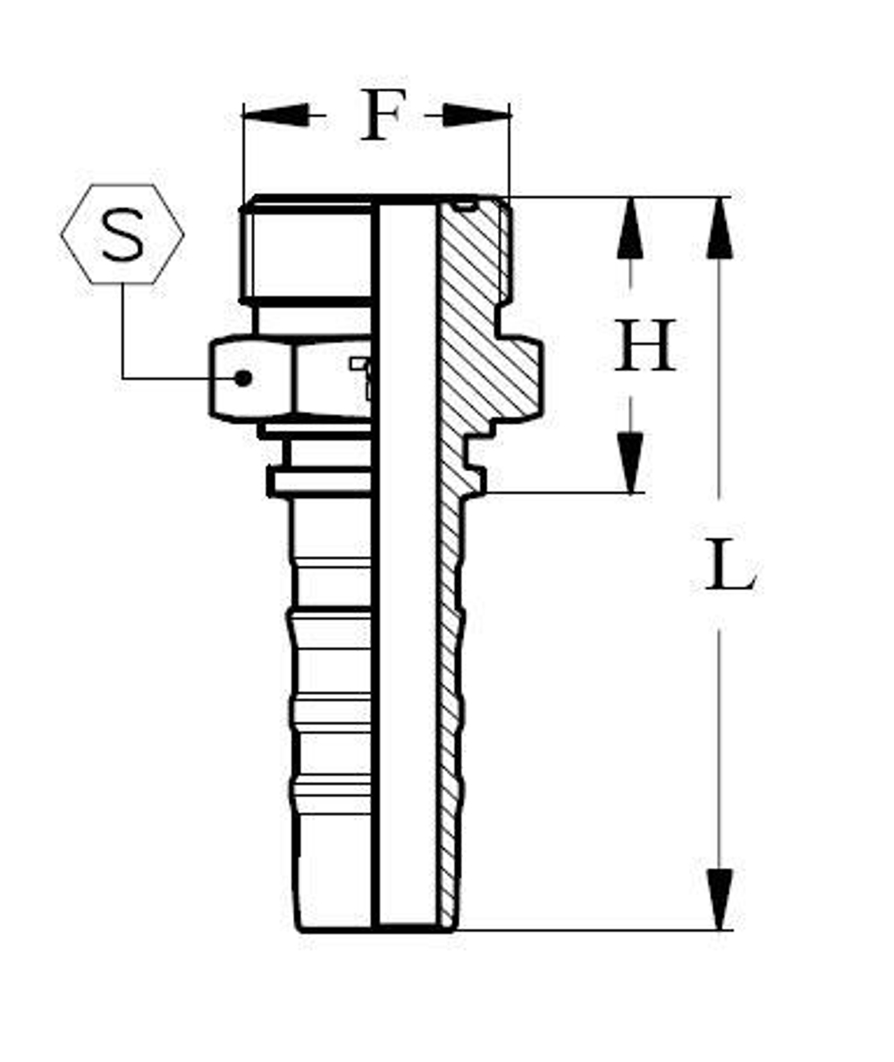 Фитинг DN 38 ORFS (Г) 2 CS