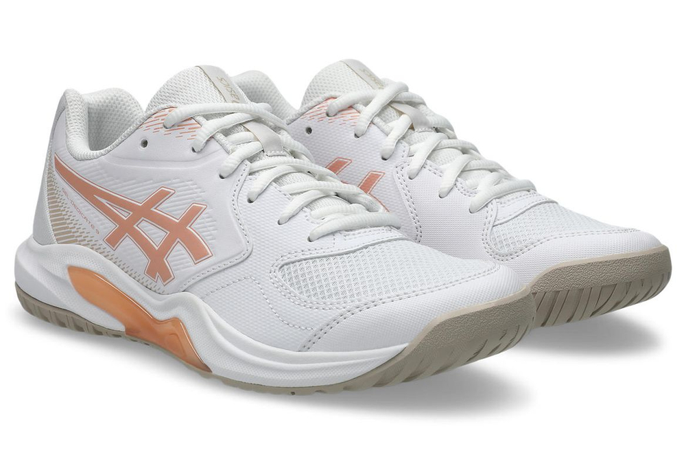Женские Кроссовки теннисные Asics Gel-Dedicate 9 - white/cantaloupe