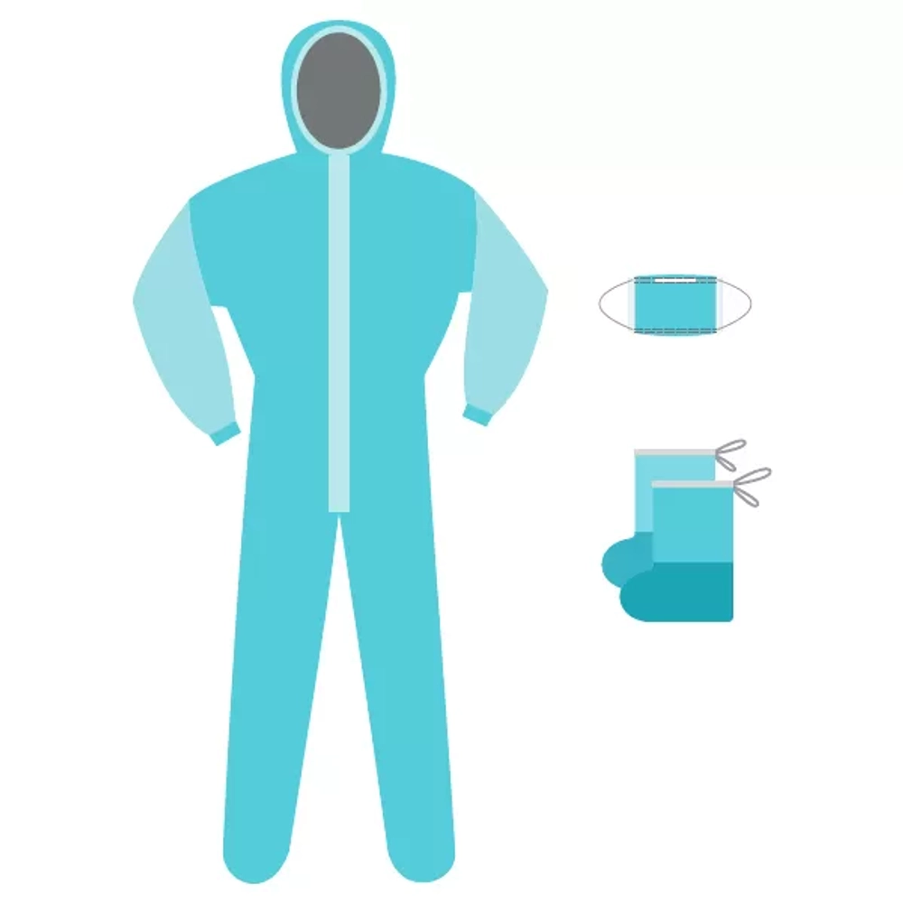 Комплект хирургический нестерильный Гекса КХ-87 (комбинезон 56-58, маска)