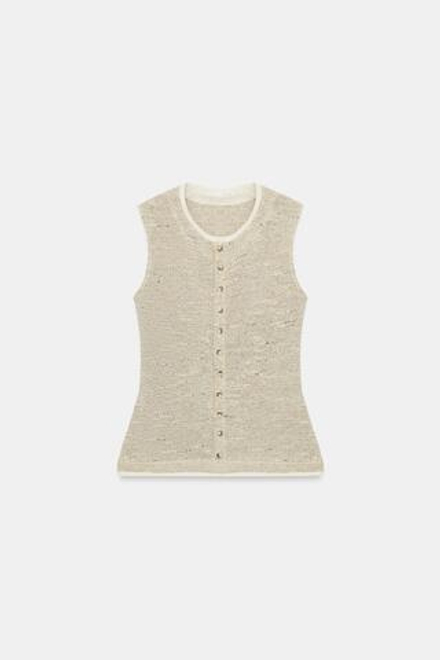 ZARA ТОП-ЖИЛЕТ С ПУГОВИЦАМИ, СЕРЫЙ