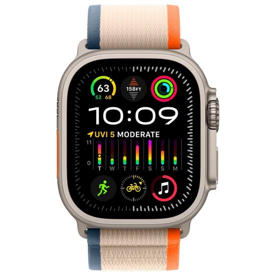 Умные часы Apple Watch Ultra 2 49mm Titanium Trail Loop Orange/Beige Оранжевый Бежевый