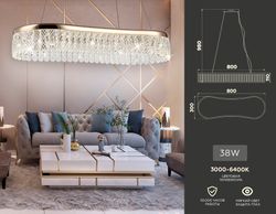 Ambrella Подвесной светодиодный светильник с хрусталем Traditional TR49737