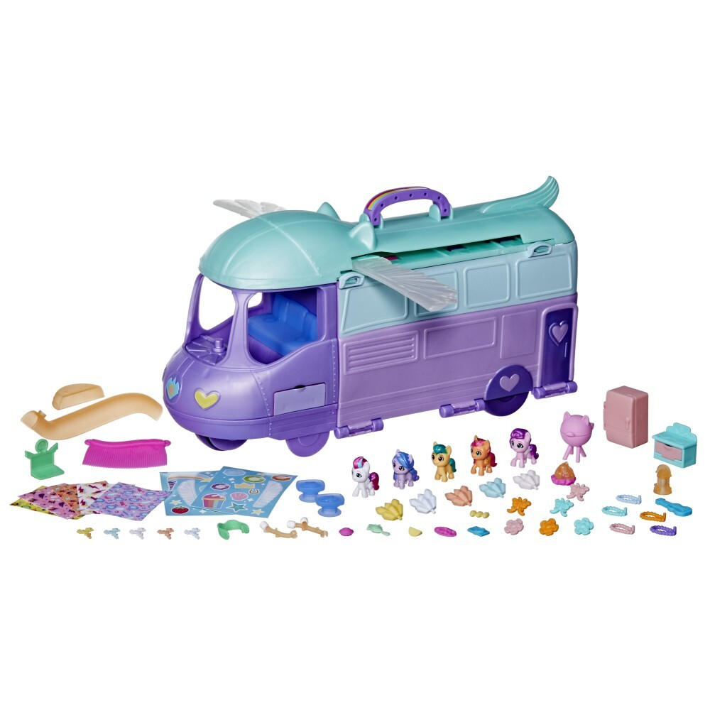 My Little Pony - Мини мир Волшебный автобус пони набор + 5 фигурок F7650 / артикул   F7650  / GTIN 5010994199197