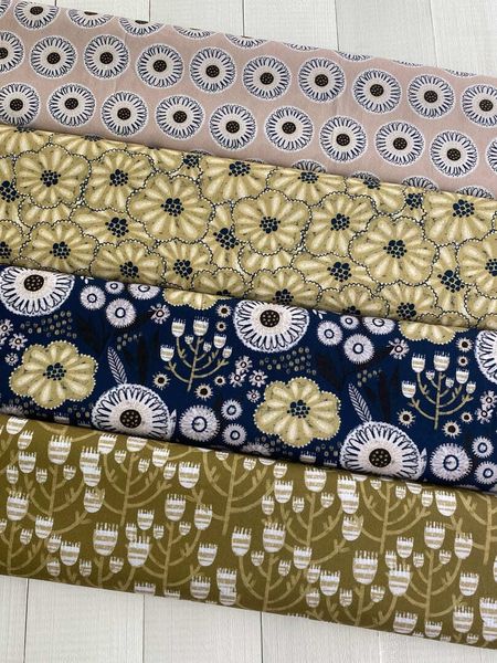 ПОЛНОЧНЫЕ ЦВЕТЫ #6, 100% хлопок Handmade Fabrics 5