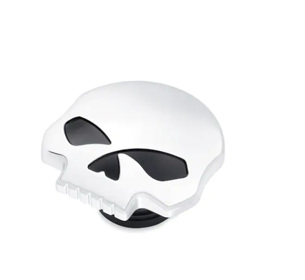 61100125A КРЫШКА ТОПЛИВНОГО БАКА, МЕТАЛЛИЧЕСКАЯ,  В ФОРМЕ ЧЕРЕПА С ХРОМИРОВАННЫМ ПОКРЫТИЕМ.