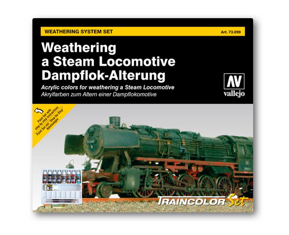 Набор красок Vallejo TRAIN COLOR SET: Weathering a Steam Locomotive