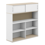 Стеллаж-комбо с антресолью и тканевым экраном AG.252.330.662.BG ALLEGRO (АЛЛЕГРО)