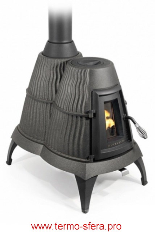 Печь чугунная отопительная ТМФ Мангазея антрацит
