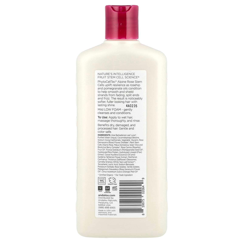 Andalou Naturals, шампунь, для ухода за окрашенными волосами, комплекс 1000 Roses®, 340 мл (11,5 жидк. унции)