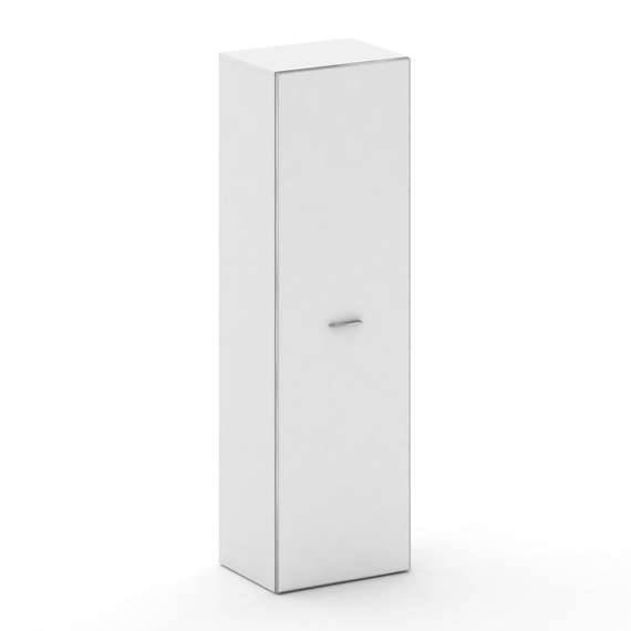 Fresco Гардероб узкий универсальный FR.GB-102 white Белый Бриллиант UM/Лакобель Белый/Хром 600*460*2