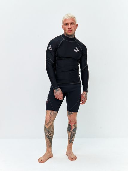 Футболка рашгард лонгслив Sargan Агидель UPF 50+ мужской черный