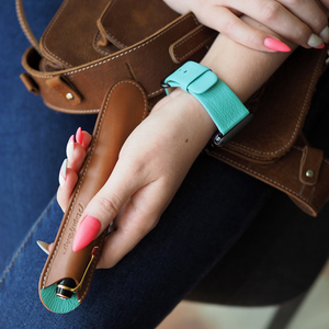 Чехол для ручки Mine из кожи теленка, коричневого цвета