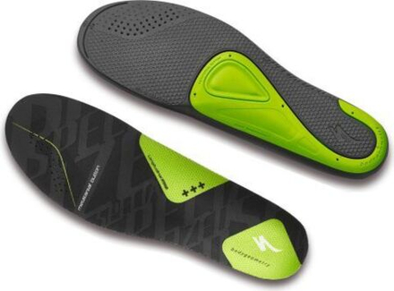 Стельки Specialized Body Geometry SL, коррекция типа +3, зеленые