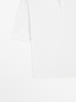 Massimo Dutti Футболка с воротником поло, белый