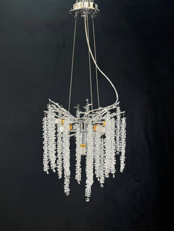 Люстра подвесная Lanbos, 6 ламп Е14, мощность до 240 Вт, до 15 кв м, хром