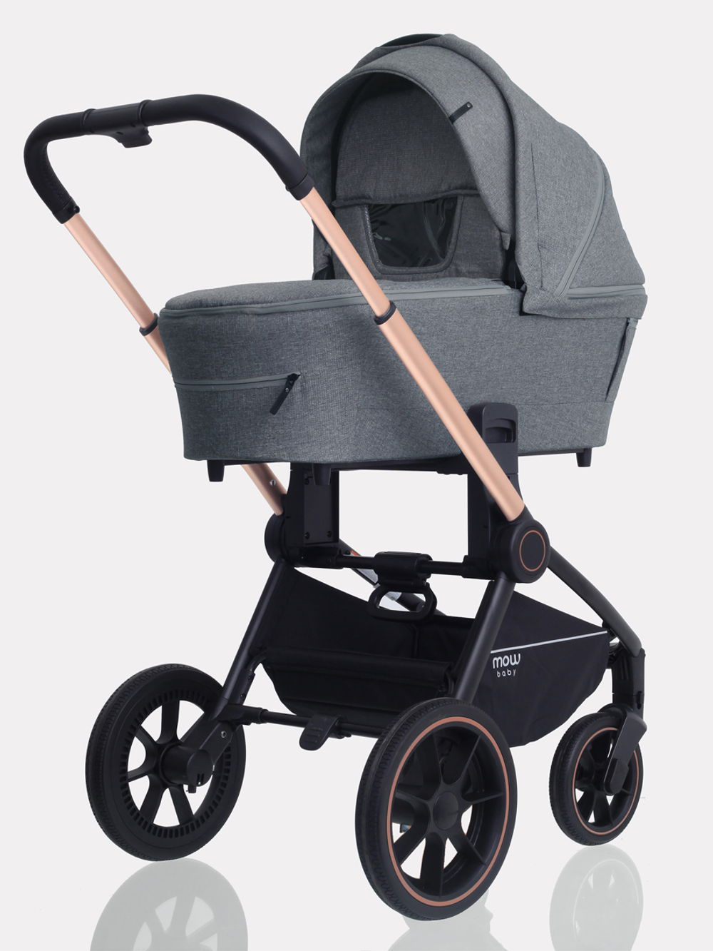 Коляска детская MOWBaby "ZOOM"PU (3в1) RA087 Silver Grey