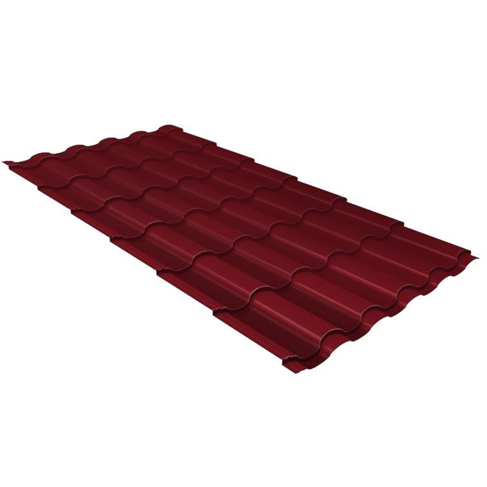 Металлочерепица Grand Line Kredo Velur X 0,5 мм RAL 3005 резка