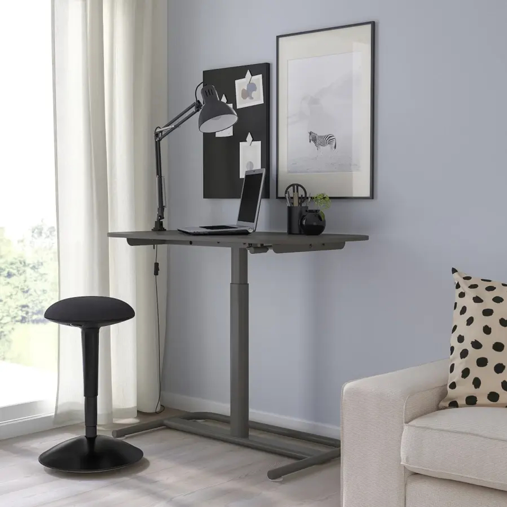 Стол для работы сидя/стоя регулируемый - SEGRARE IKEA/ ИКЕА, 110х60х75/125 см, черный