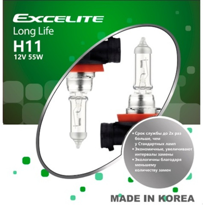 Лампа H11 55W 12V LL PGJ19-2 Excelite комплект долговечная