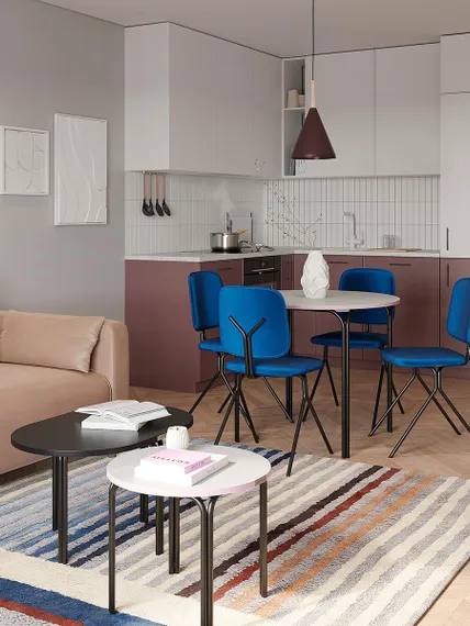 Столик кофейный ror, 75х50 см, черный