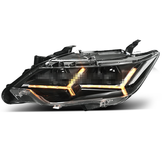 Передние фары Тойота Камри V55 2015-2017 V12 type [Комплект Л+П; яркие ходовые огни; биксеноновая линза; электрокорректор; динамичный поворотник]