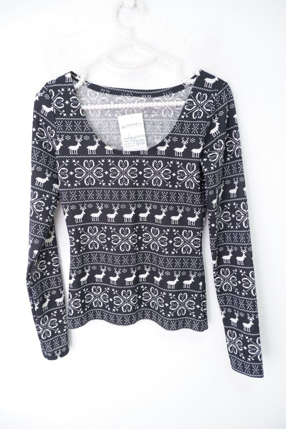 Джемпер с принтом 40 размер