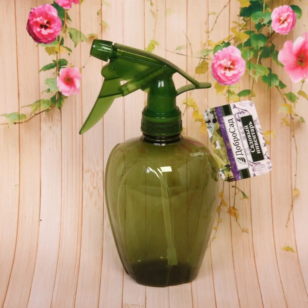 Пульверизатор «Витраж-Яблоко» 500мл, цвет зеленый ДоброСад