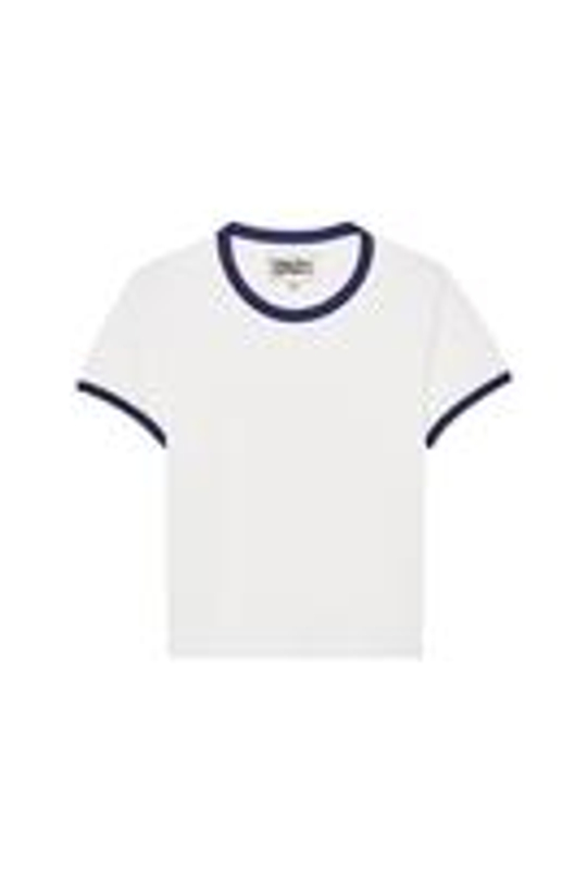 ZARA X BENITO ANTONIO ФУТБОЛКА УКОРОЧЕННОГО КРОЯ С КОРОТКИМИ РУКАВАМИ, ЖЕЛТОВАТО-БЕЛЫЙ
