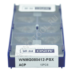 Пластина твердосплавная ISO WNMG080412-PSX ACP10E AHNO по стали, чистовая