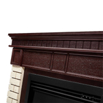 Каминокомплект: Очаг Electrolux EFP/P-3020LS N, портал Bricks 30 камень бежевый, шпон темный дуб