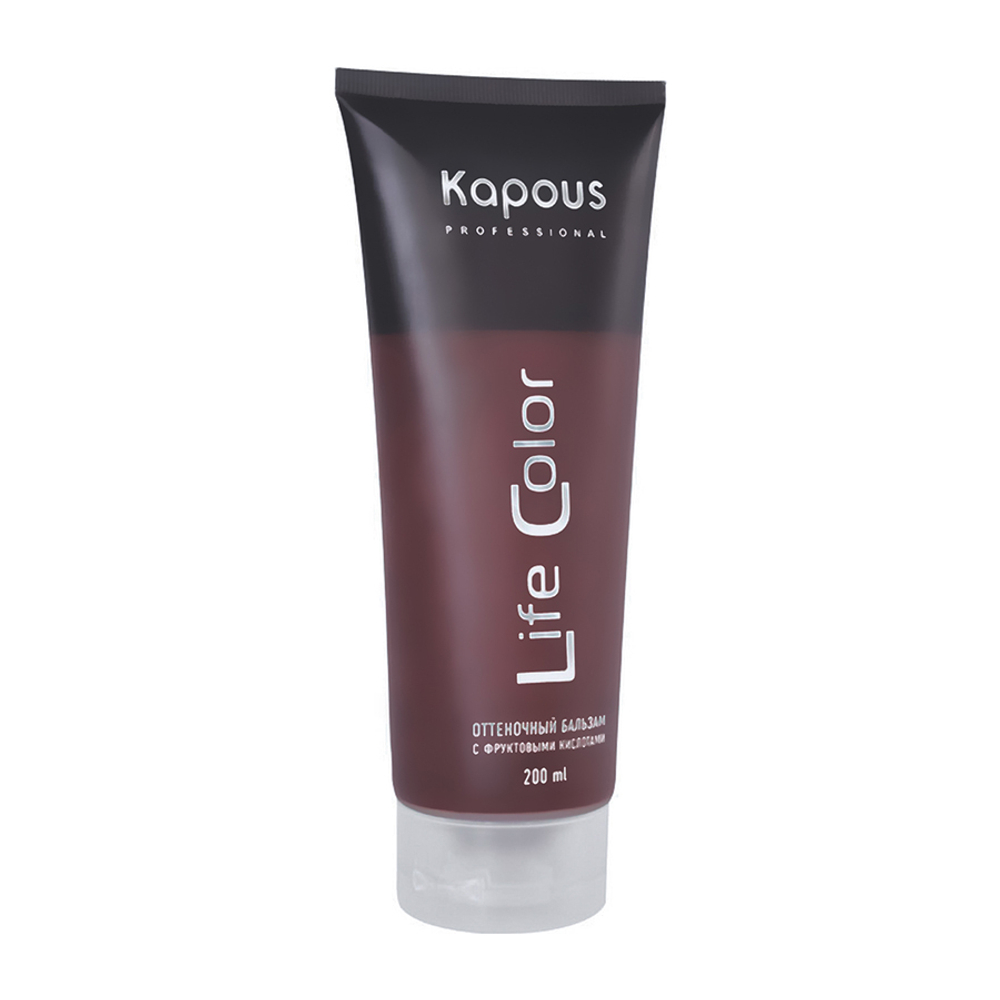 Оттеночный бальзам "Life Color" гранатовый красный 200мл Kapous