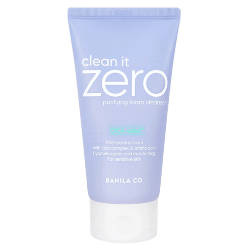 Banila Co Clean it Zero Cica-Relief Calming Foam Cleanser мягкая пенка с центеллой для чувствительной и сухой кожи