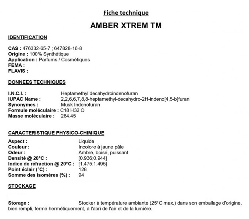 AMBER XTREM 50% DPG / АМБРА ЭКСТРИМ CAS 476332-65-7; 647828-16-8