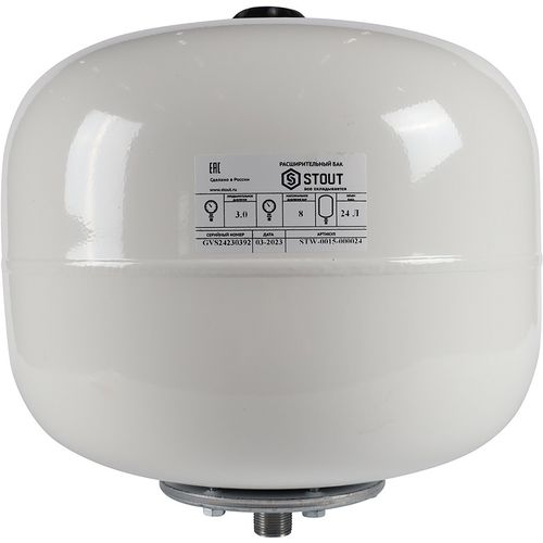 Расширительный бак Stout 24 для ГВС белый вертикальный (STW-0015-000024)
