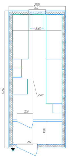 Блок-модуль (ГОСТ 58760) 6000*2500*2600мм