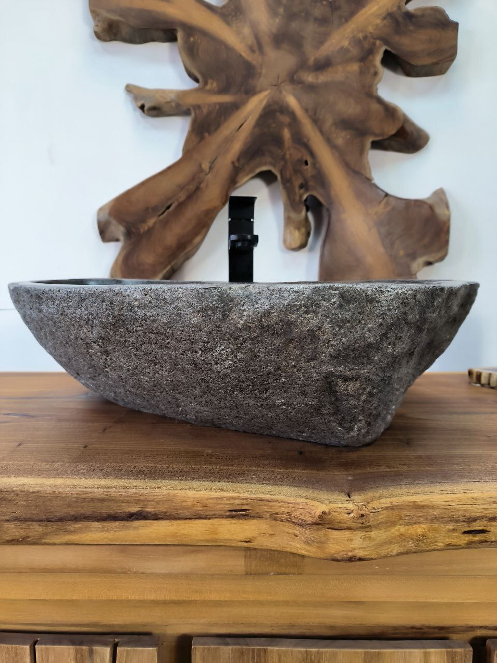 Раковина из речного камня RS-65894 58х45х15 из натурального камня