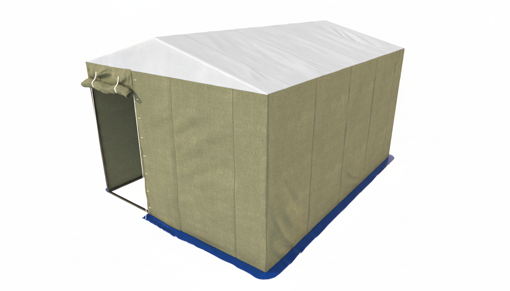 Палатка сварщика МногоТентов 4х3 м. (Стены брезент ОП/крыша ткань ПВХ).