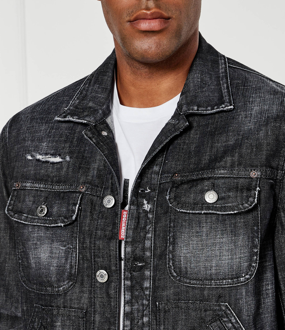 Джинсовая куртка Dsquared2 - черный(S74AM1522 S30357)