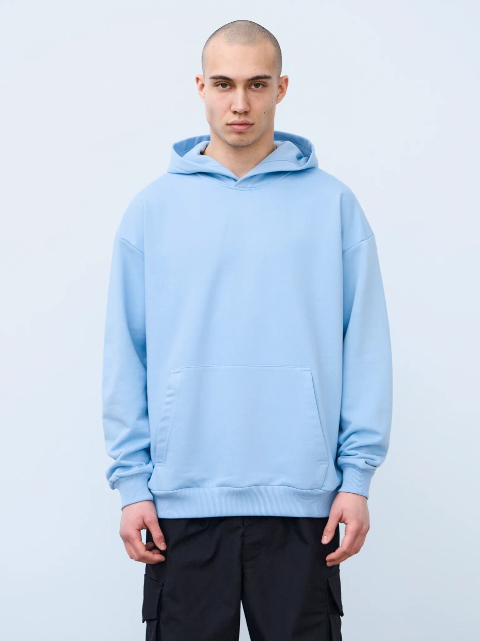 Худи оверсайз без начеса (голубой)