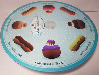 Блюдо вращ- еся на высокой ножке d- 35 см.(стекло)