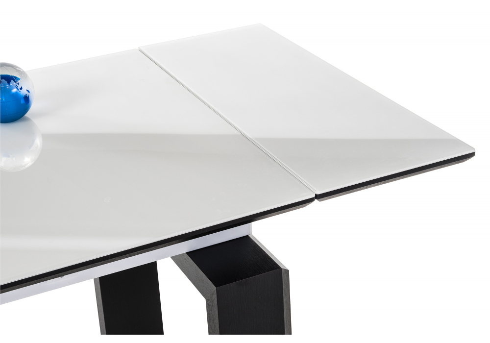 Стол стеклянный Woodville Давос белый, венге