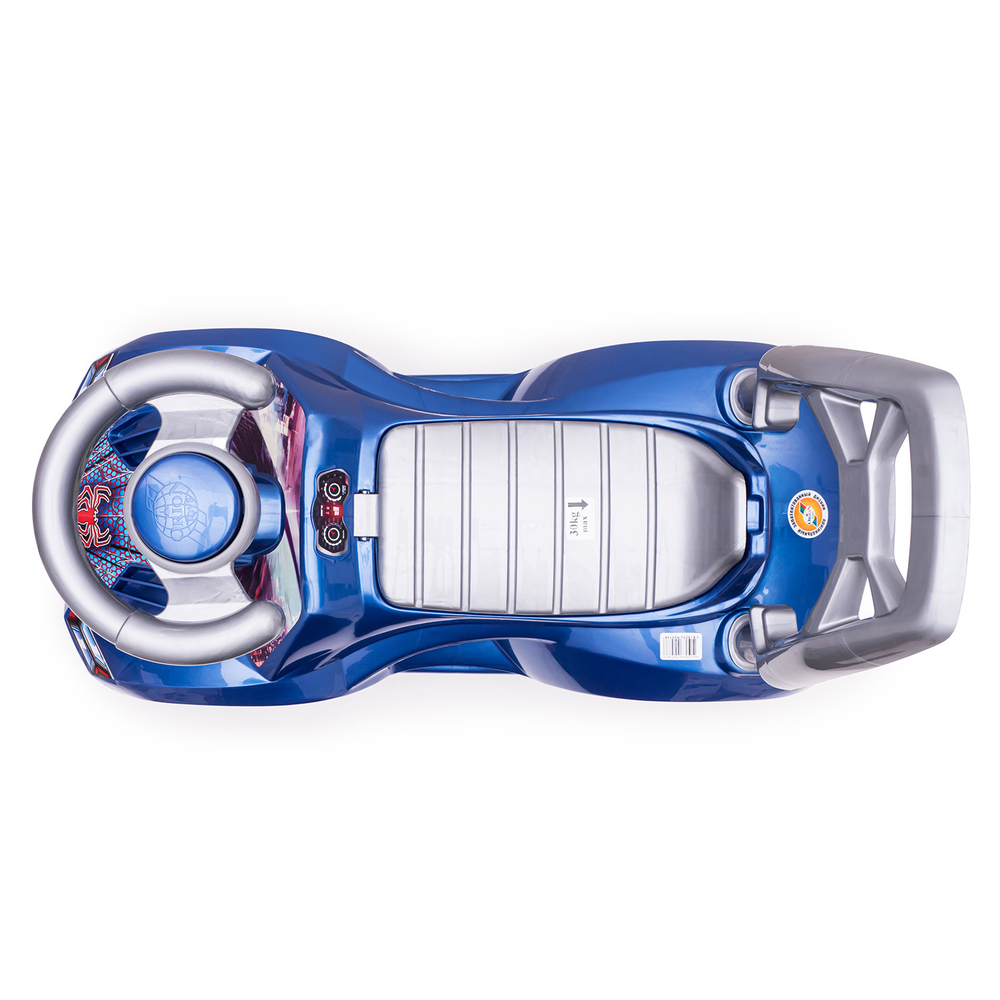 021в2/СЭР/Игрушка Машина-каталка Ламбо, муз.руль, синий, эл.питания в комплекте/118