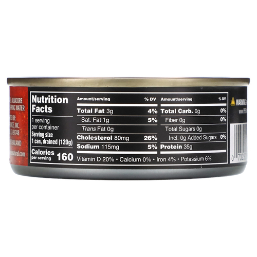 Crown Prince Natural, Альбакорский тунец, белый, без добавления соли, в родниковой воде, 142 г (5 унций)