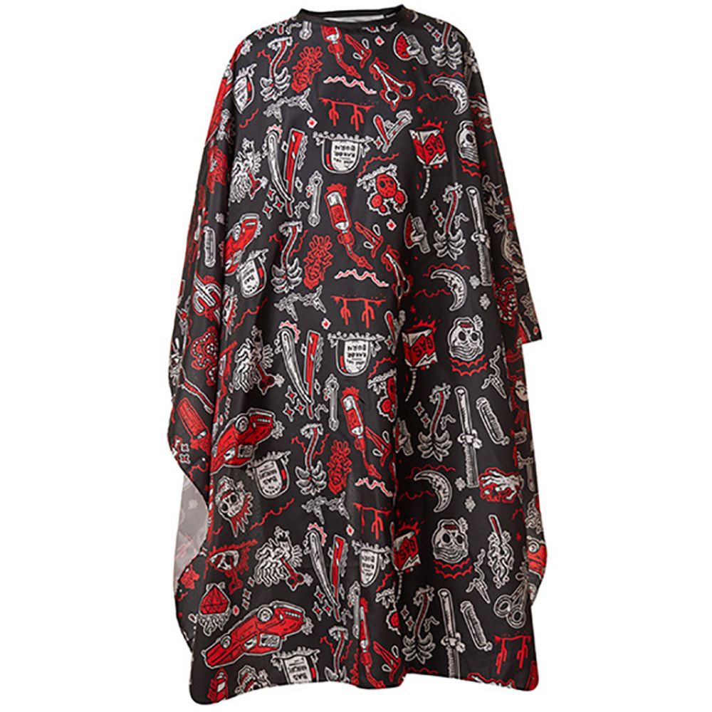 Накидка парикмахерская Harizma, 140х160см, рисунок "Barber's horror" (h10889)