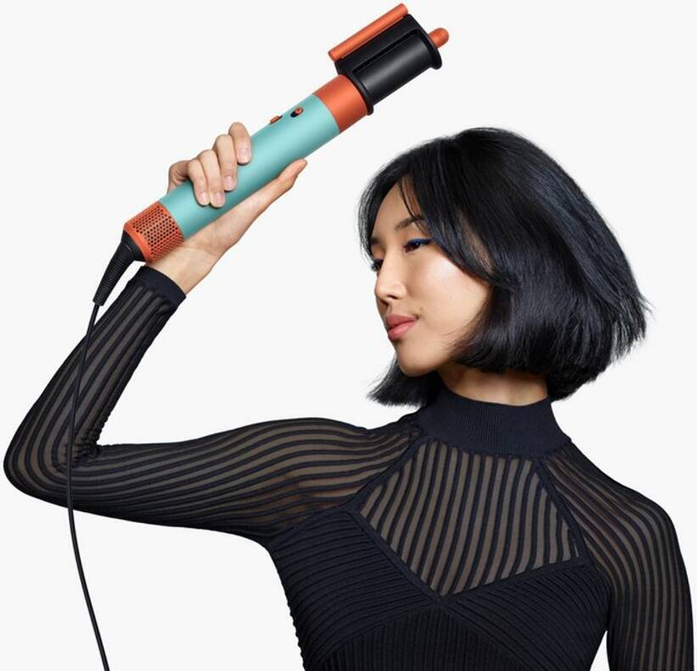 Стайлер Dyson Airwrap i.d. Long HS08 Straight+Wavy, бирюзовый/оранжевый (Ceramic Patina/Topaz)
