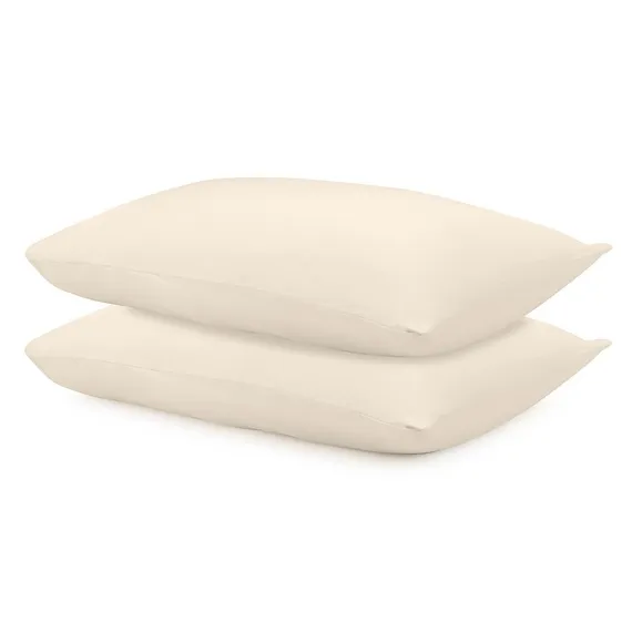 Набор из двух наволочек из сатина белого цвета из коллекции essential, 50х70 см