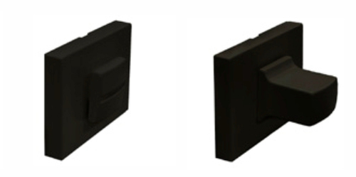 Завертка Комит WC на розетке RO80, цвет черный матовый ЦАМ (гарантия - 12 месяцев)