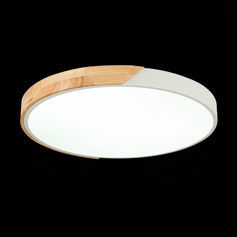 SLE200952-01 Светильник потолочный Белый, Светлое дерево/Белый LED 1*45W 3000K/4000K/6000K